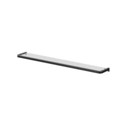 GoodHome Elland Matt Black Wall-Mounted Bathroom Shelf (D)12Cm (H)2Cm (L)60Cm - thumbnail 1