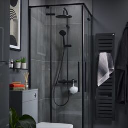 GoodHome Elland Matt Black Wall-Mounted Bathroom Shelf (D)12Cm (H)2Cm (L)60Cm - thumbnail 5