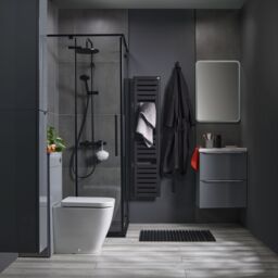 GoodHome Elland Matt Black Wall-Mounted Bathroom Shelf (D)12Cm (H)2Cm (L)60Cm - thumbnail 9