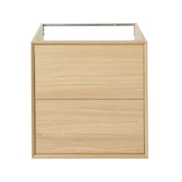 GoodHome Avela Matt Oak Effect Wall-Mounted Bathroom Vanity Unit (H) 600mm (W) 600mm - thumbnail 3