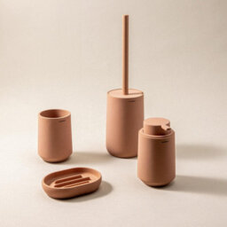 Cosmic Toothbrush Holder, Big Capacity, Durable, Polyresin Soft Touch, Blossom Pink, Saona - thumbnail 7