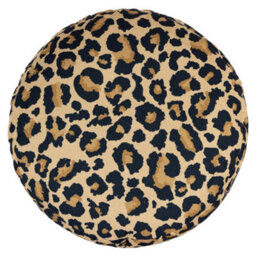 Icon Milano Leopard Soft Woven Kyoto Round Footstool Bean Bag, Multicolour - thumbnail 4
