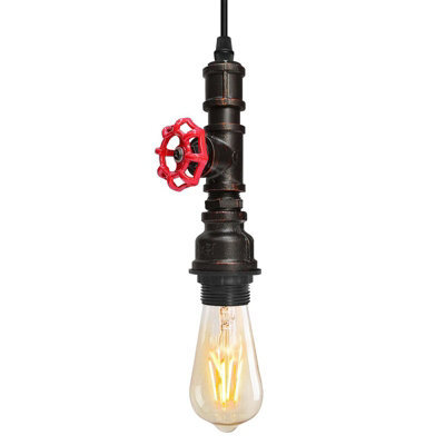Long Life Lamps Company Industrial Pendant Light Rustic Metal Vintage Water Pipe Ceiling Light M0157 With 4W St58 - image 1