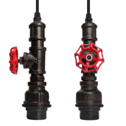 Long Life Lamps Company Industrial Pendant Light Rustic Metal Vintage Water Pipe Ceiling Light M0157 With 4W St58 - thumbnail 4