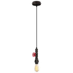 Long Life Lamps Company Industrial Pendant Light Rustic Metal Vintage Water Pipe Ceiling Light M0157 With 4W St58 - thumbnail 5