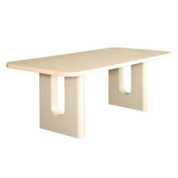 Sweeek - Matte Finish Dining Table Seats 8 Cream 200X100X76 Cm - Sia - thumbnail 2