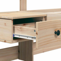Walplus Bed Frame With Headboard Brown 90 X 200 Cm Solid Pine Wood - thumbnail 9