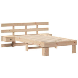 Walplus Bed Frame With Headboard Brown 90 X 200 Cm Solid Pine Wood - thumbnail 2
