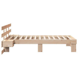 Walplus Bed Frame With Headboard Brown 90 X 200 Cm Solid Pine Wood - thumbnail 6