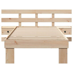 Walplus Bed Frame With Headboard Brown 90 X 200 Cm Solid Pine Wood - thumbnail 5