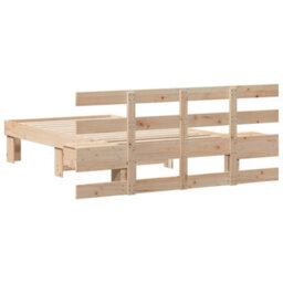 Walplus Bed Frame With Headboard Brown 90 X 200 Cm Solid Pine Wood - thumbnail 7