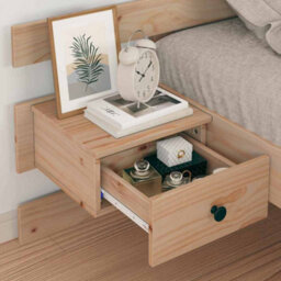 Walplus Bed Frame With Headboard Brown 90 X 200 Cm Solid Pine Wood - thumbnail 4