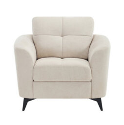 More4Homes Solna Modern Scandi Style Fabric Living Room Chair (Beige) - thumbnail 3