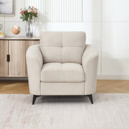 More4Homes Solna Modern Scandi Style Fabric Living Room Chair (Beige) - thumbnail 7