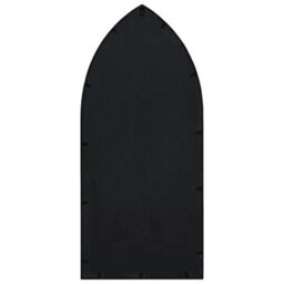Berkfield Garden Mirror Black 100X45 Cm Iron For Outdoor Use - thumbnail 4