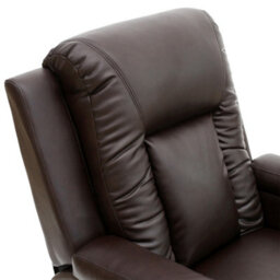 More4Homes Oscar Pushback Leather Recliner Chair W Cupholders (Brown) - thumbnail 5