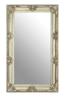 Orsina Stately Design Champagne Bead And Reel Wall Mirror, Grand Slim Mirror, Versatile Display Hallway Mirror - image 1