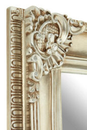 Orsina Stately Design Champagne Bead And Reel Wall Mirror, Grand Slim Mirror, Versatile Display Hallway Mirror - thumbnail 3