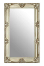 Orsina Stately Design Champagne Bead And Reel Wall Mirror, Grand Slim Mirror, Versatile Display Hallway Mirror - thumbnail 1