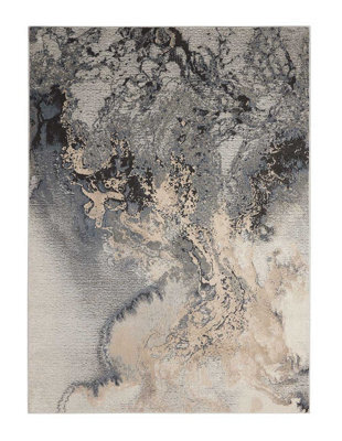 Grey Rug, Abstract Rug With 10mm Thickness, Anti-Shed Modern Luxurious Rug For Bedroom, & Dining Room-160Cm X 221Cm - image 1