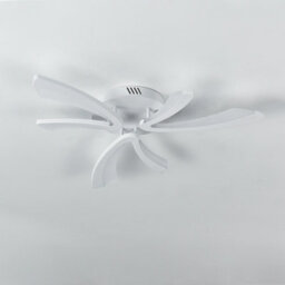 Living And Home Unique 3 V-Shaped Petals White Acrylic Shade Led Semi Flush Ceiling Light Fixture Dimmable - thumbnail 5