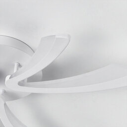 Living And Home Unique 3 V-Shaped Petals White Acrylic Shade Led Semi Flush Ceiling Light Fixture Dimmable - thumbnail 7