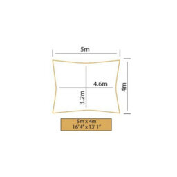 Kookaburra 5M X 4M Rectangle Water Resistant Yellow Garden Patio Sun Shade Sail Canopy 96.5% Uv Block With Free Rope - thumbnail 3