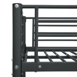 Walplus Bunk Bed Frame Without Mattress Black Metal 140X200 Cm/90X200 Cm - thumbnail 5