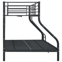 Walplus Bunk Bed Frame Without Mattress Black Metal 140X200 Cm/90X200 Cm - thumbnail 4