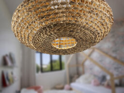 Luminosa Lighting Luminosa Nana Wire Frame Pendant Ceiling Light Rattan 1Xe27 900Lm - Uk Stock - thumbnail 2