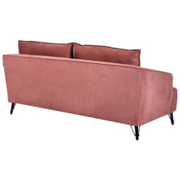 Beliani Sofa 3 Seater Hobro Fabric Burgundy - thumbnail 6