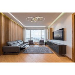 Luminosa Lighting Luminosa Umbra 110X72Cm Integrated Led Semi Flush Ceiling Light Silver Colored 4X Led Dimmable 2700-6500K Remote Control Timer - thumbnail 7