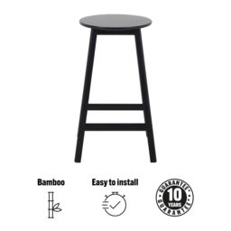 Cerena Black Bar Stool - thumbnail 9