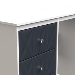 San Jose Ready Assembled Matt Indigo Blue & White 3 Drawer Non-Extendable Dressing Table (H)756mm (W)969mm (D)395mm - thumbnail 3