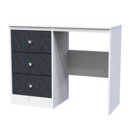 San Jose Ready Assembled Matt Indigo Blue & White 3 Drawer Non-Extendable Dressing Table (H)756mm (W)969mm (D)395mm - thumbnail 2