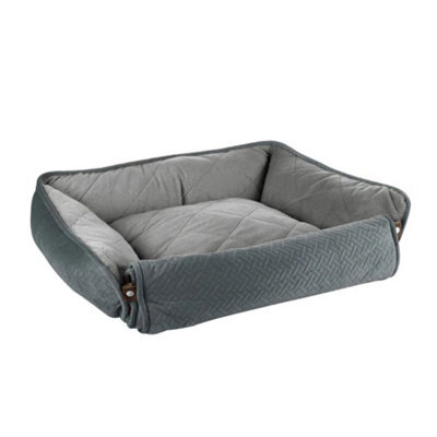 Dream Paws Quilted Dog Bed Grey (One Size)