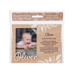 History & Heraldry Pre-Personalised Picture Frame With Child's Name And Meaning - Oliver - For 8.5 X 11Cm Photo - Over 90 Titles Available