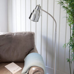 Loops Stylish 2 Pack Adjustable Tall Floor Lamps With Bright Nickel Shades For Modern Living Spaces - thumbnail 3