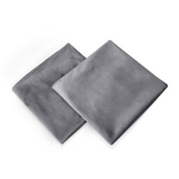 Deconovo Set Of 2 Velvet Cushion Covers 65 X 65 Cm Grey - thumbnail 2