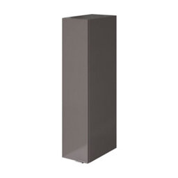 GoodHome Imandra Deep Gloss Warm Grey Bathroom Single Wall Cabinet (H)90Cm (W)20Cm - thumbnail 1