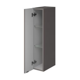 GoodHome Imandra Deep Gloss Warm Grey Bathroom Single Wall Cabinet (H)90Cm (W)20Cm - thumbnail 3