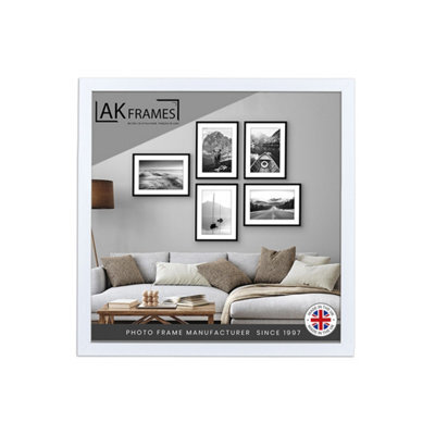 AK Frames Sleek 50X50Cm White Thin Modern Picture Frame - Slim And Design For Posters, Prints And Photos - Elegant Wall Frame Decor - image 1