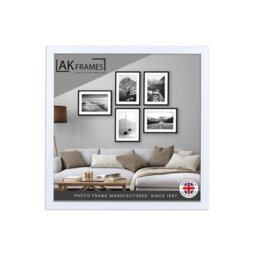 AK Frames Sleek 50X50Cm White Thin Modern Picture Frame - Slim And Design For Posters, Prints And Photos - Elegant Wall Frame Decor - thumbnail 1