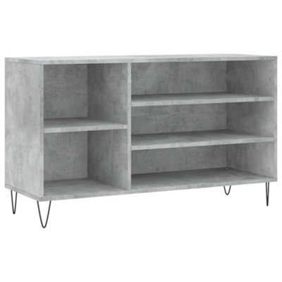 Berkfield Modern Shoe Cabinet Concrete Grey 102X36X60 Cm Engineered Wood