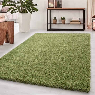 Abaseen 80X150 Cm Green Shaggy Rug - Soft Touch Thick Pile Modern Rugs - Washable Area Rugs For Home And Office - image 1