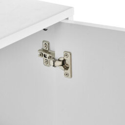 Wyld And Coco Nordicnest Sideboard White Mdf 2-Door 3-Drawer Gloss Cabinet W150 X D40 X H86Cm - thumbnail 8