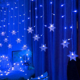 300 Led Blue Curtain Fairy Lights String Indoor Outdoor Wedding Party Wall Decor - thumbnail 2