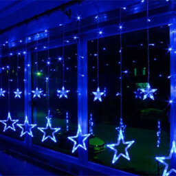 300 Led Blue Curtain Fairy Lights String Indoor Outdoor Wedding Party Wall Decor - thumbnail 1