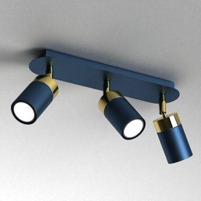 Milagro Ceiling Lamp Joker Navy Blue/gold 3Xgu10 - image 1