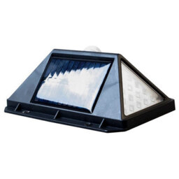 Black Solar Powered Led Pir Motion Sensor Security Lamp - 600 Lumen Outdoor Garden Wall Light With 100 Leds & 3M Detection Range - thumbnail 4